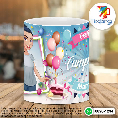 Tazas Personalizadas Feliz Cumpleaños Mamá