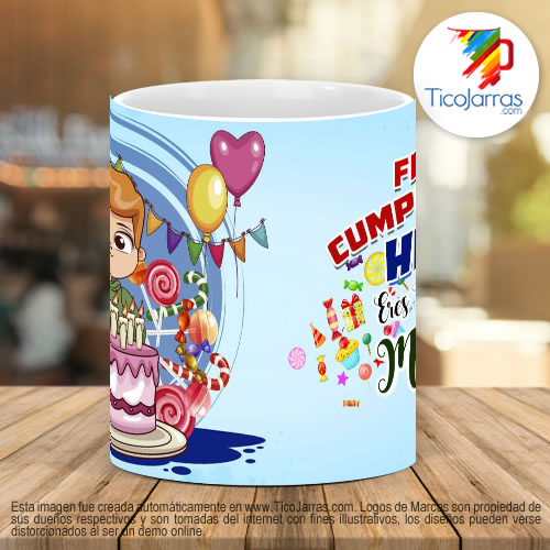 Tazas Personalizadas Feliz Cumpleaños HIJO eres el mejor
