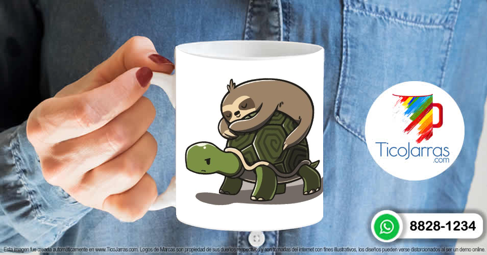 Tazas Personalizadas en Costa Rica No tengo prisa, así que no te enojes - Perezoso