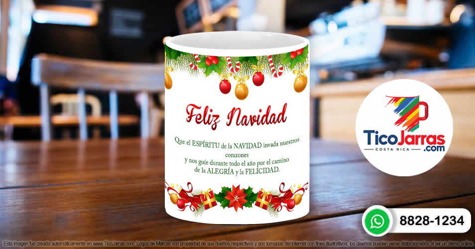 Taza Navideña con adornos navideños - imagen 5