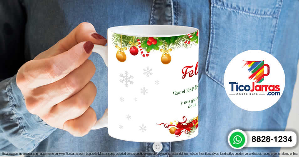 Taza Navideña con adornos navideños - imagen 6