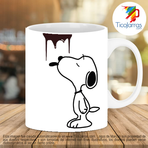 Diseños Personalizadas Taza Snoopy Coffee
