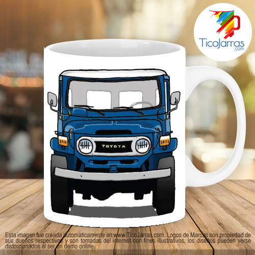 Tazas Personalizadas en Costa Rica Toyota Classic LAnd Cruiser Azul