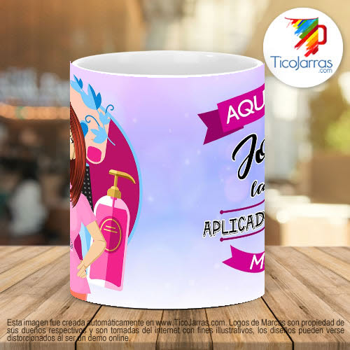 Tazas Personalizadas Profesión Aplicadora de Uñas