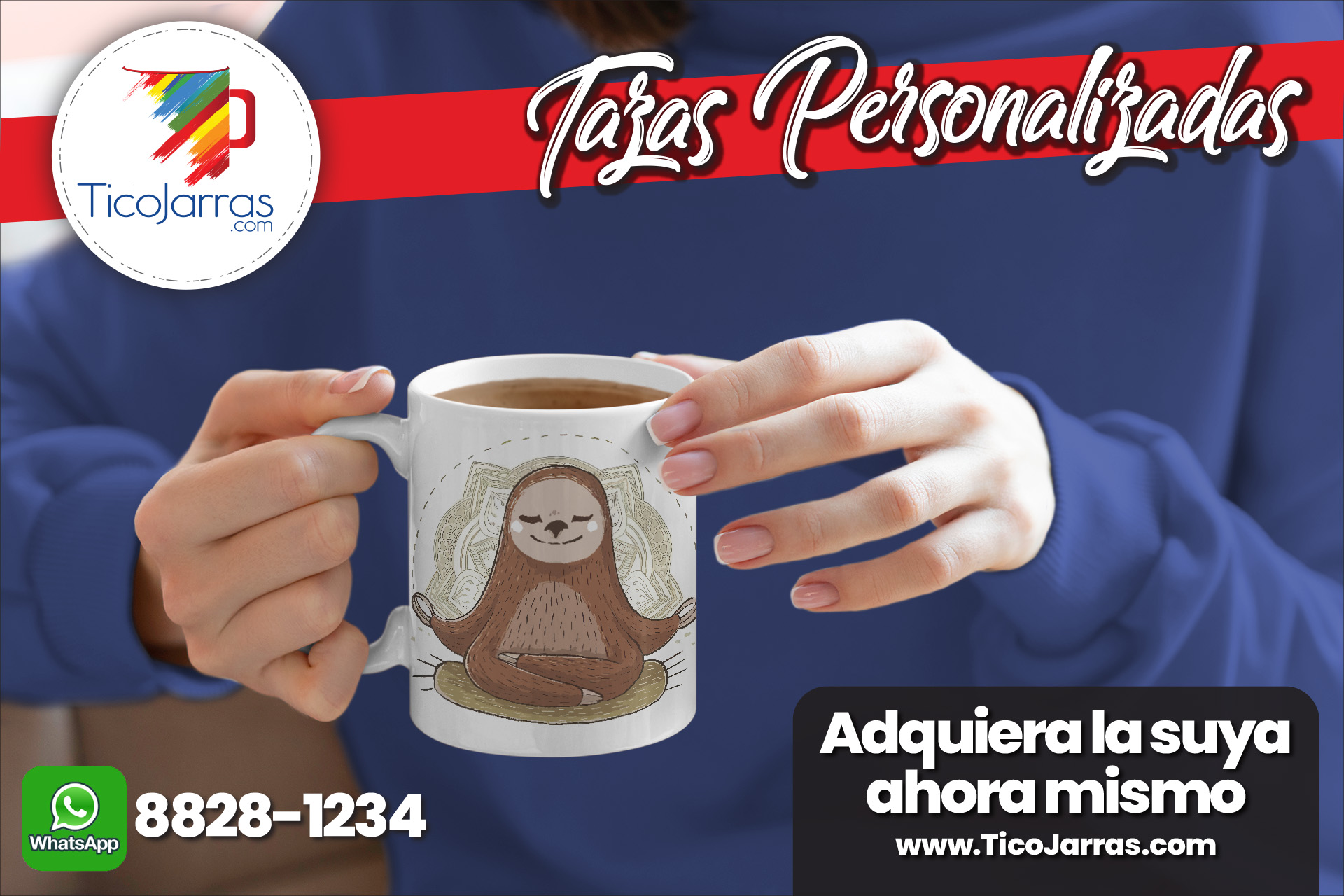 Tazas Personalizadas Sloth No Hurries - No Worries