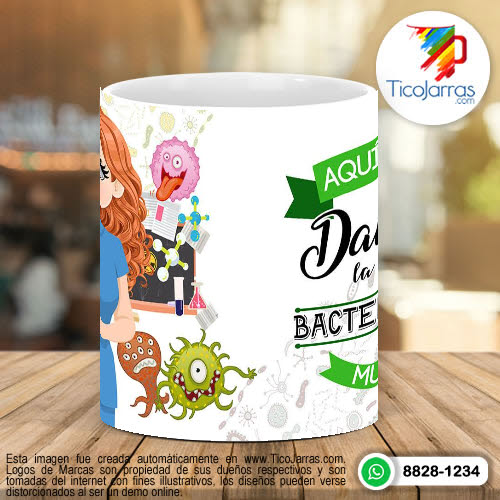 Tazas Personalizadas Aquí Toma la Mejor Bacteríologa