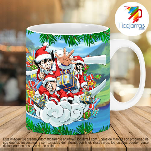 Tazas Personalizadas en Costa Rica Feliz Navidad - Goku