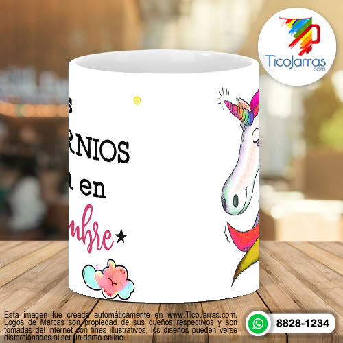 Tazas Personalizadas Diseño de Unicornio