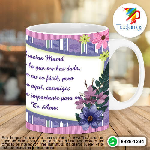 Diseños Personalizadas Feliz Día Mamá, con mensaje