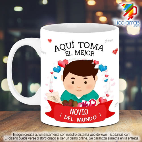 Tazas Personalizadas en Costa Rica El mejor Novio del Mundo