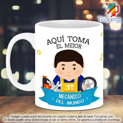 Tazas Personalizadas en Costa Rica Profesión, El Mejor Mecánico del Mundo