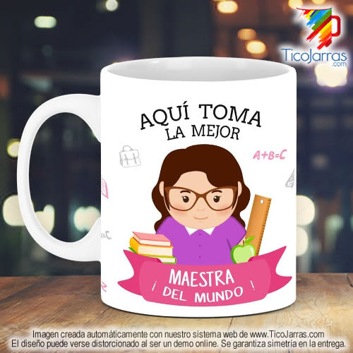 Tazas Personalizadas en Costa Rica Profesión, La Mejor Maestra del Mundo