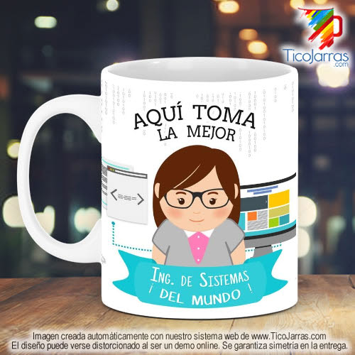 Tazas Personalizadas en Costa Rica Profesión, La Mejor Ingeniero de Sistemas