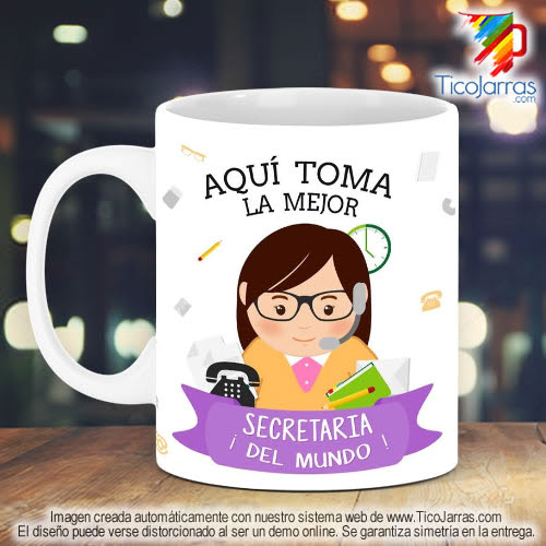 Tazas Personalizadas en Costa Rica Profesión, La Mejor Secretaria del Mundo