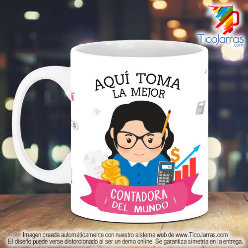 Tazas Personalizadas en Costa Rica Profesión, La Mejor Contadora