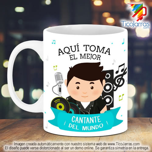 Tazas Personalizadas en Costa Rica Profesión, El Mejor Cantante del Mundo