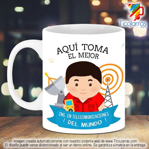 Tazas Personalizadas en Costa Rica Profesión, El Mejor Ingeniero de Telecomunicaciones