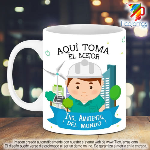 Tazas Personalizadas en Costa Rica Profesión, El Mejor Ingeniero Ambiental