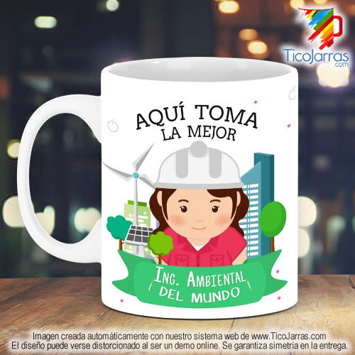 Tazas Personalizadas en Costa Rica Profesión, La Mejor Ingeniera Ambiental 