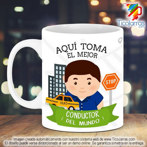 Tazas Personalizadas en Costa Rica Profesión, El Mejor Taxista