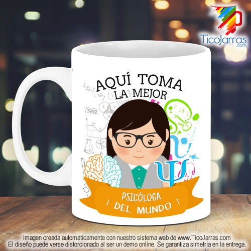 Tazas Personalizadas en Costa Rica Profesión, La Mejor Psicóloga del MUndo