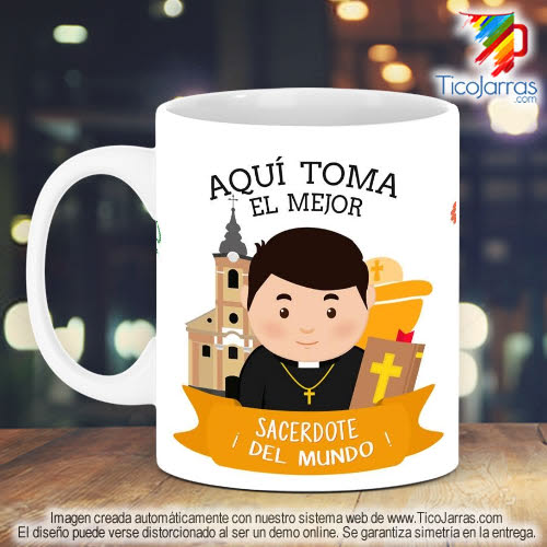 Tazas Personalizadas en Costa Rica El Mejor Sacerdote del Mundo