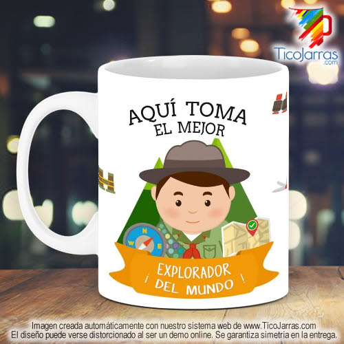 Tazas Personalizadas en Costa Rica Profesión, El Mejor Explorador, Campamento