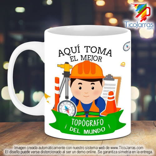 Tazas Personalizadas en Costa Rica Profesión, El Mejor Topógrafo