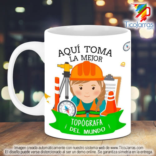 Tazas Personalizadas en Costa Rica Profesión, La Mejor Topógrafa