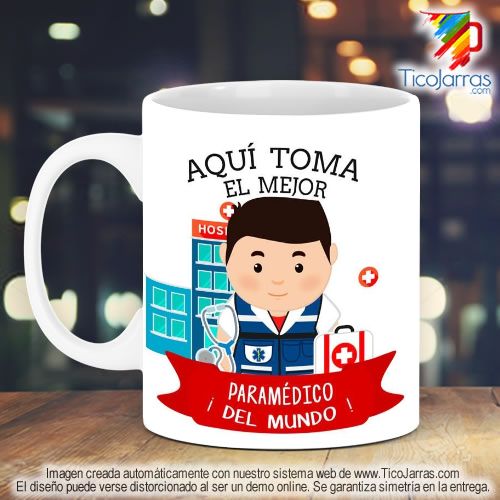 Tazas Personalizadas en Costa Rica Profesión, El Mejor Paramédico