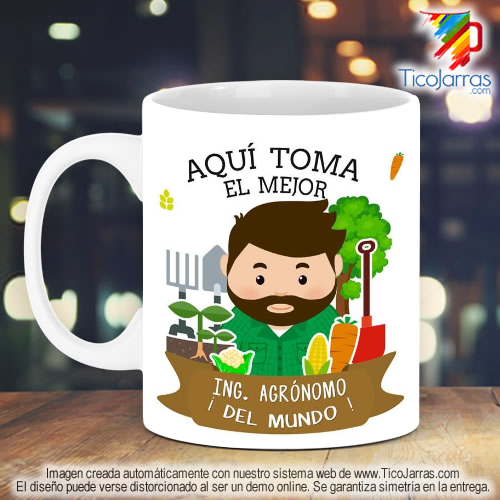 Tazas Personalizadas en Costa Rica Profesión, El Mejor Ing. Agrónomo