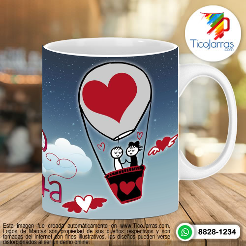Tazas Personalizadas en Costa Rica Te quiero hasta la luna Ida y Vuelta
