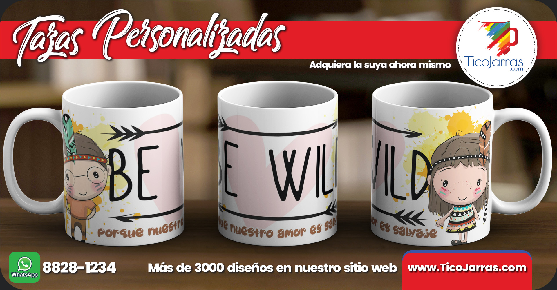 Tazas Personalizadas Be wild