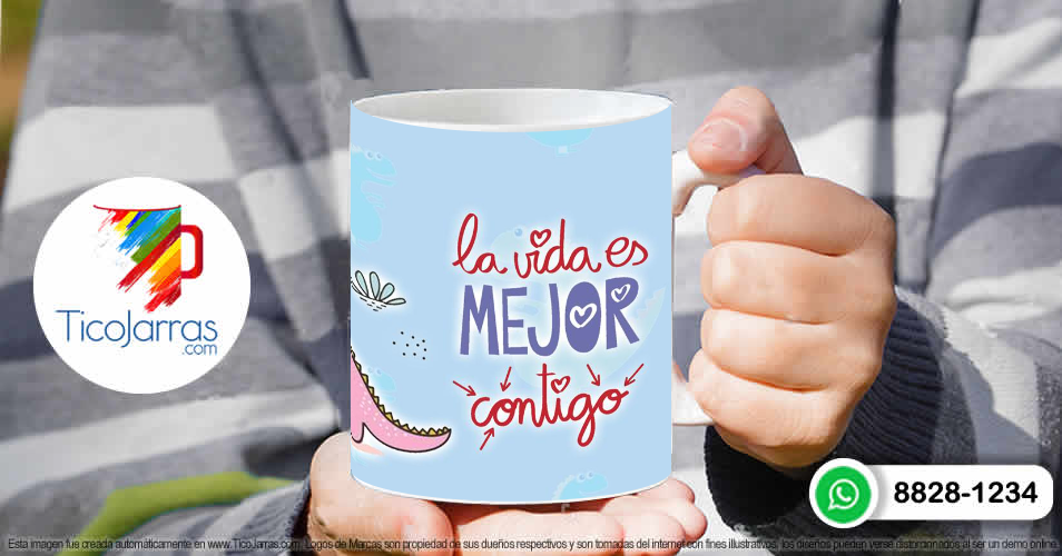 Tazas Personalizadas en Costa Rica La vida es mejor contigo