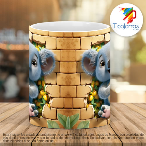 Tazas Personalizadas Koala 3D