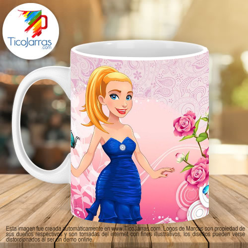 Jarras Personalizadas La mejor madrina del mundo, taza con nombre personalizado