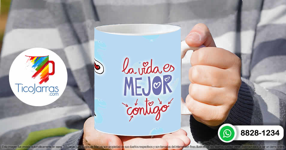 Tazas Personalizadas en Costa Rica La vida es mejor contigo