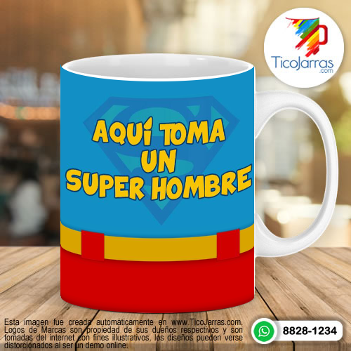 Tazas Personalizadas en Costa Rica Aquí toma un super heroe