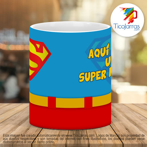 Tazas Personalizadas Aquí toma un super heroe