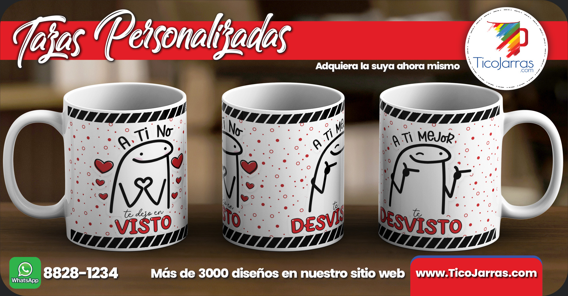 Tazas Personalizadas A ti no te dejo en visto a ti mejor te desvisto