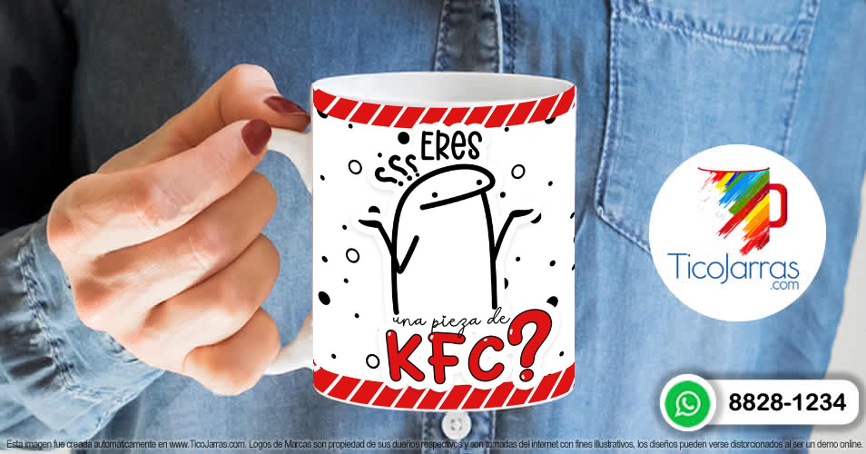 Artículos Personalizados Eres una pieza de KFC por que estas para chuparse los dedos