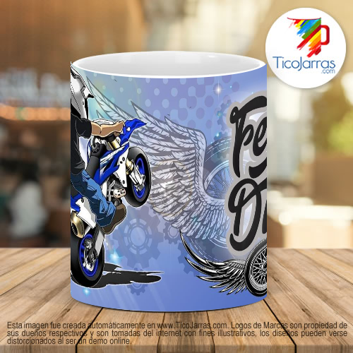 Tazas Personalizadas Feliz Día  Biker