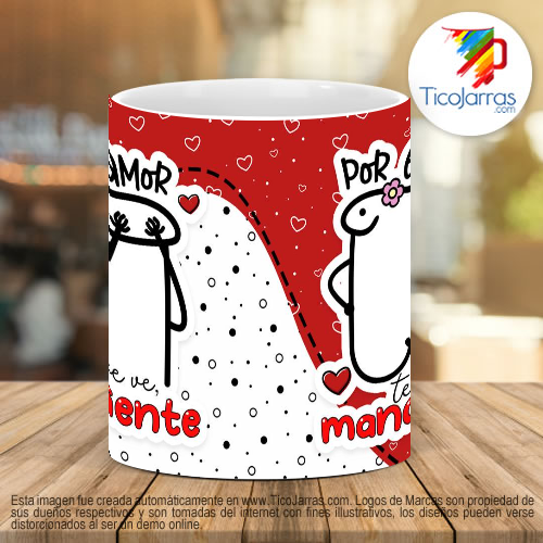 Tazas Personalizadas El amor no se ve se siente por eso te manoseo