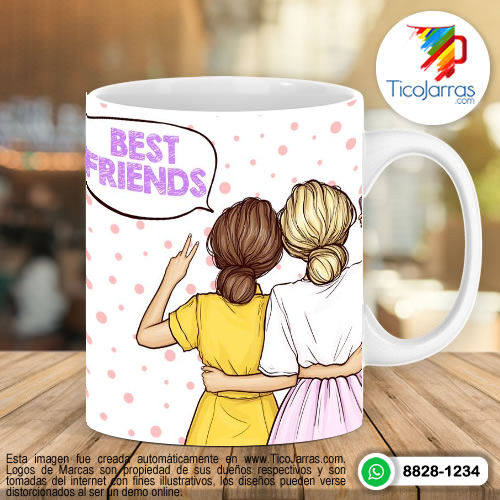 Tazas Personalizadas en Costa Rica Feliz día de la Amistad, Best Friends