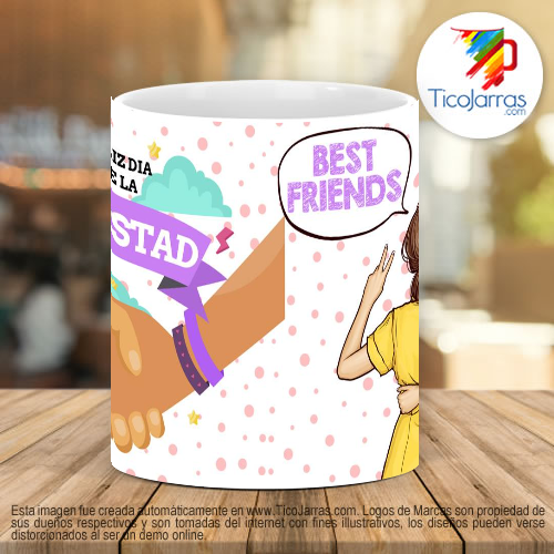 Tazas Personalizadas Feliz día de la Amistad, Best Friends