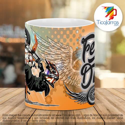 Tazas Personalizadas Feliz Día  Biker