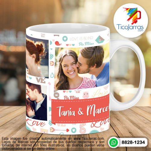 Diseños Personalizadas Love 4 fotos y nombre