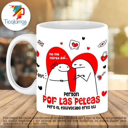 Jarras Personalizadas Flork - Perdón por la peleas pero el equivocado eres tú