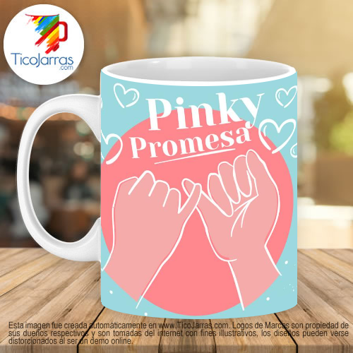 Jarras Personalizadas Pinky Promesa Día de la amistad