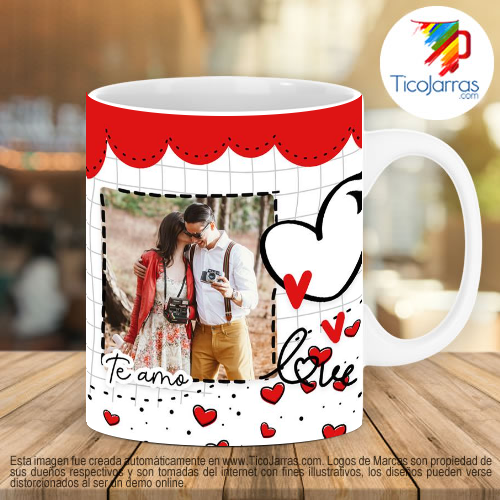 Diseños Personalizadas Feliz dia del amor y la amistad, te amo